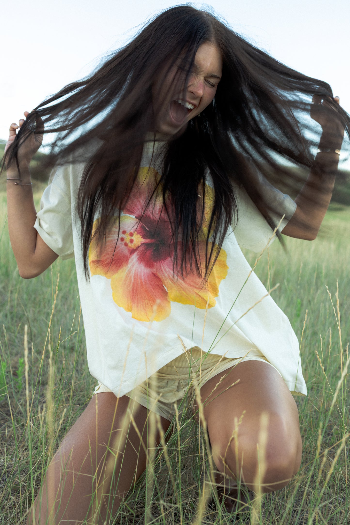 A Hibiscus flower tee