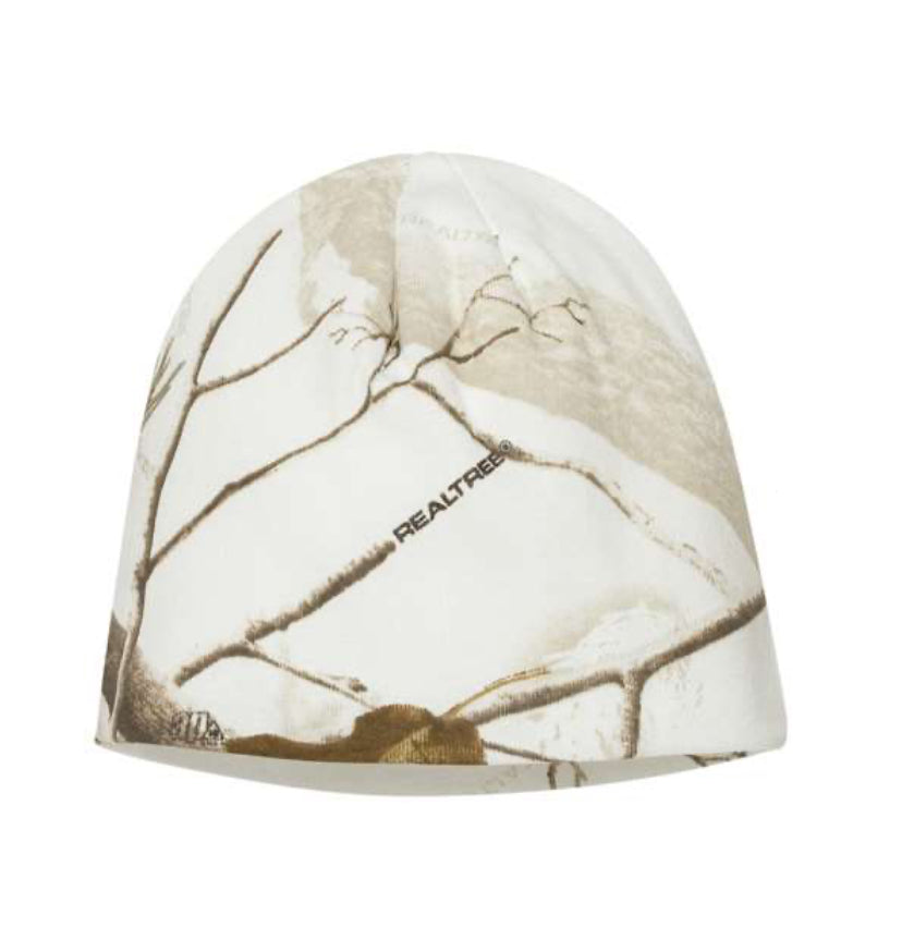 Pink camo beanie
