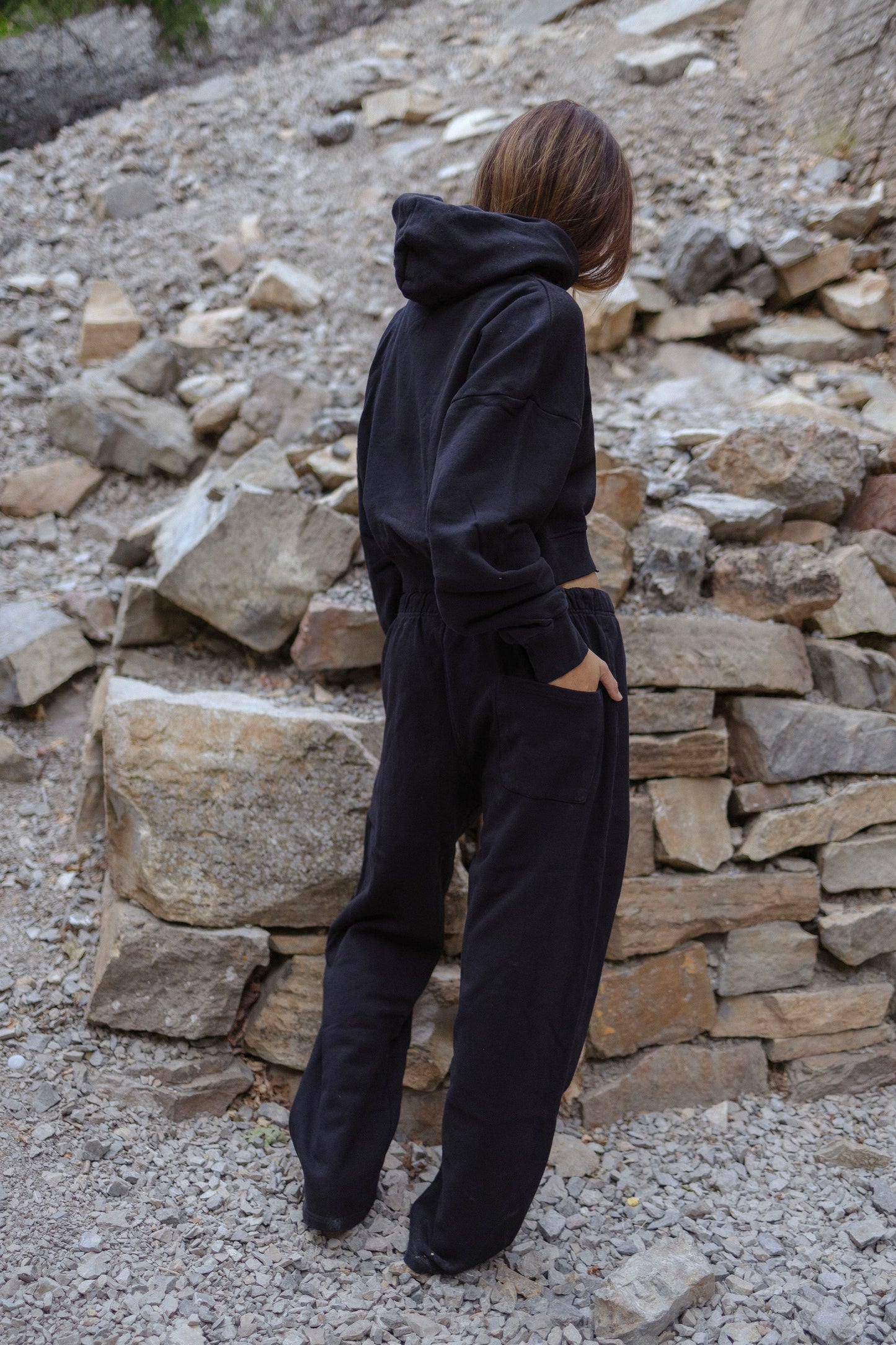 black sweat set bottoms