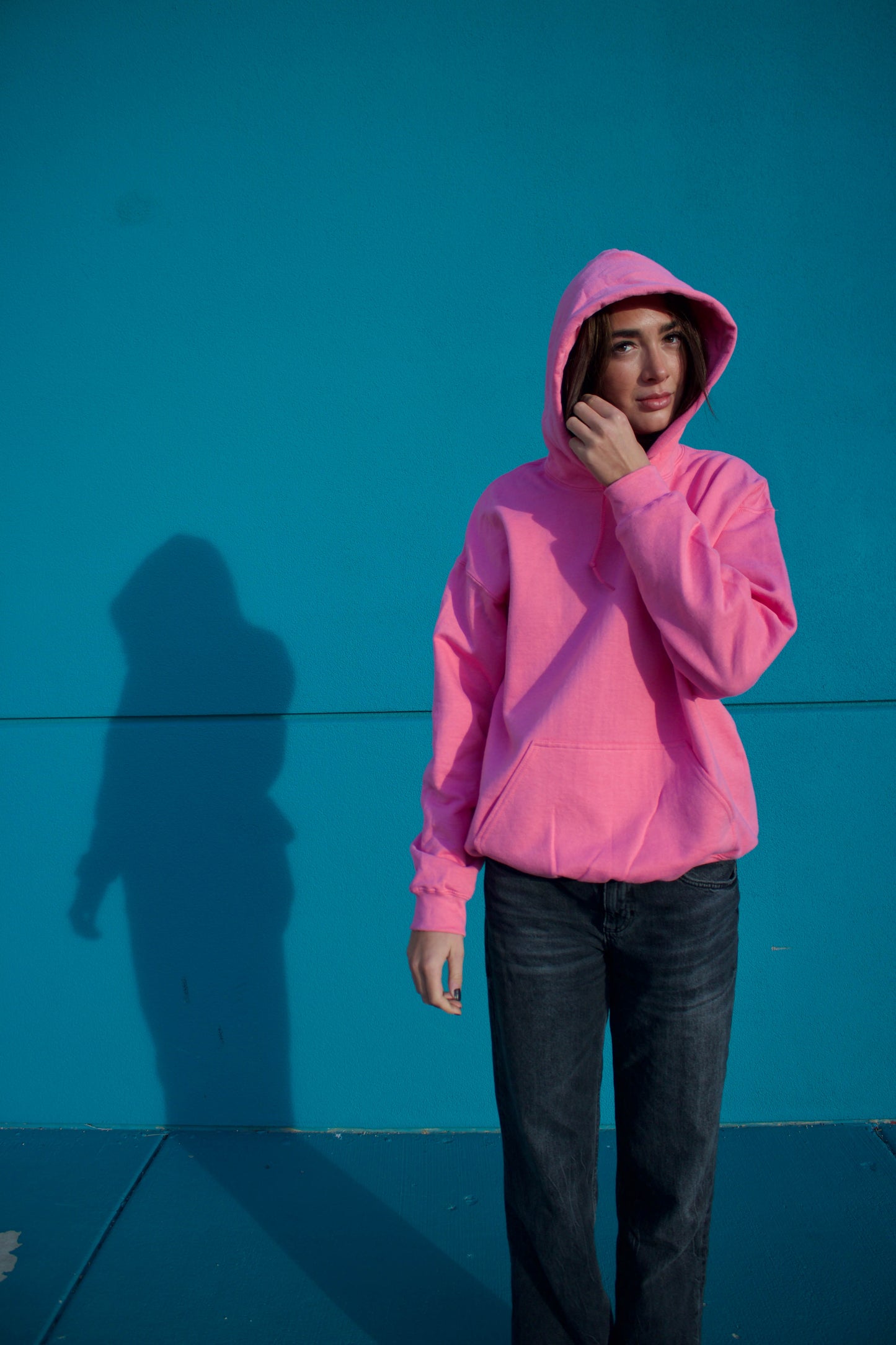 Pink/green spiral star hoodie