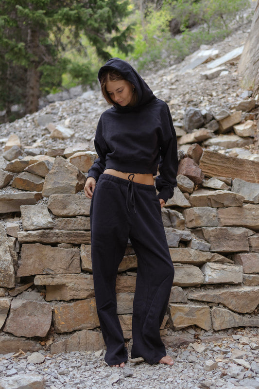 black sweat set bottoms